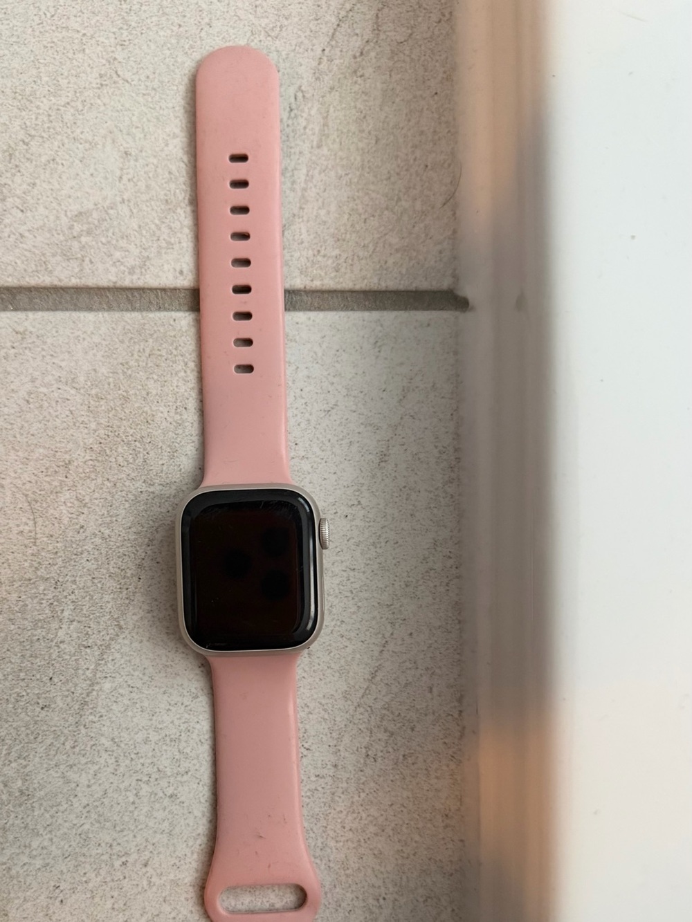 Apple Pink Smartwatch with Soft Silicone Band